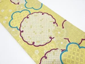 新品　雪輪に梅模様織り出し袋帯